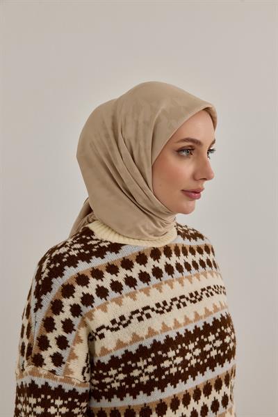 Eskiz Kazayağı Eşarp K.Bej