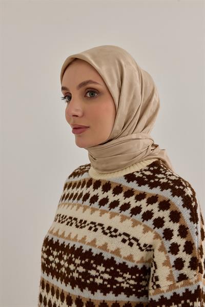 Eskiz Kazayağı Eşarp K.Bej