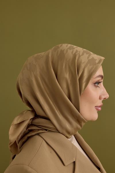 Eskiz Kazayağı Eşarp Latte