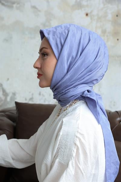 Eskiz Kazayağı Eşarp Leylak