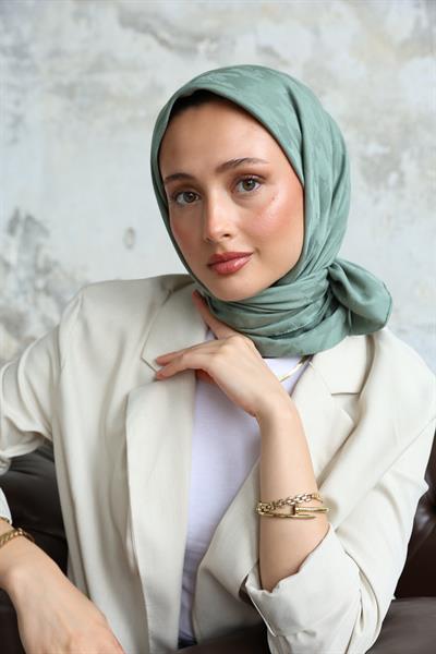 Eskiz Kazayağı Eşarp Mint Yeşil