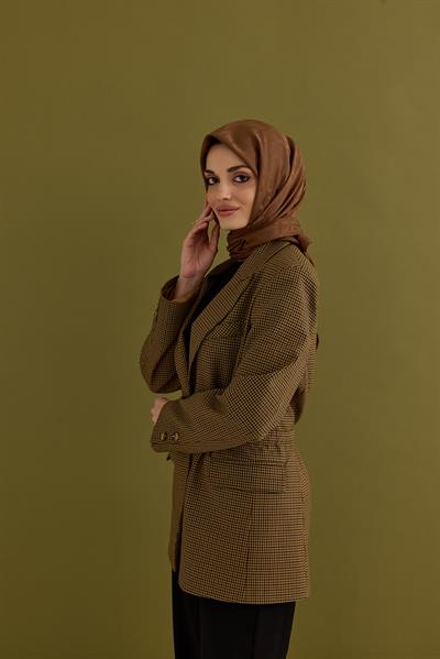 Eskiz Kazayağı Eşarp Mocha