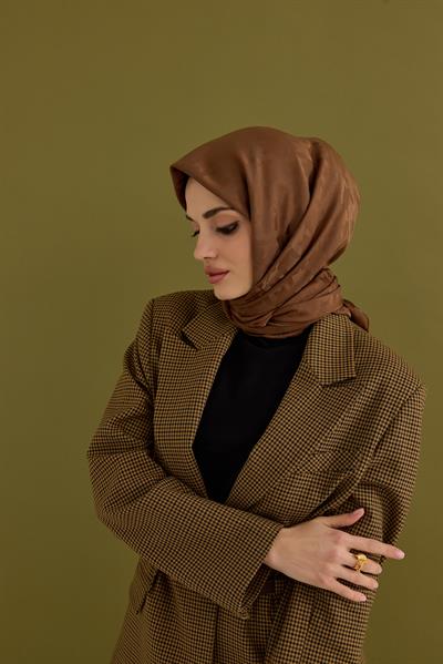 Eskiz Kazayağı Eşarp Mocha