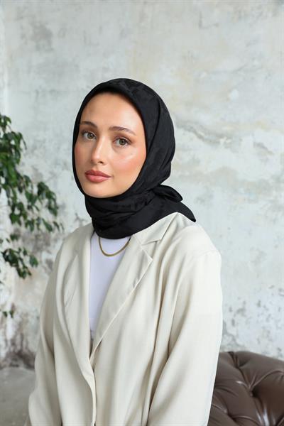 Eskiz Kazayağı Eşarp Siyah