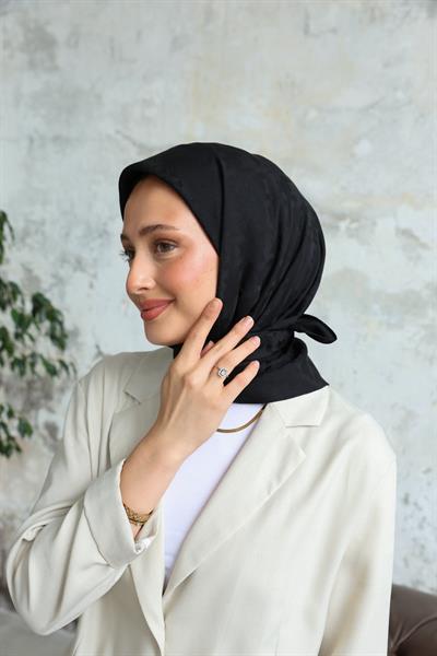 Eskiz Kazayağı Eşarp Siyah