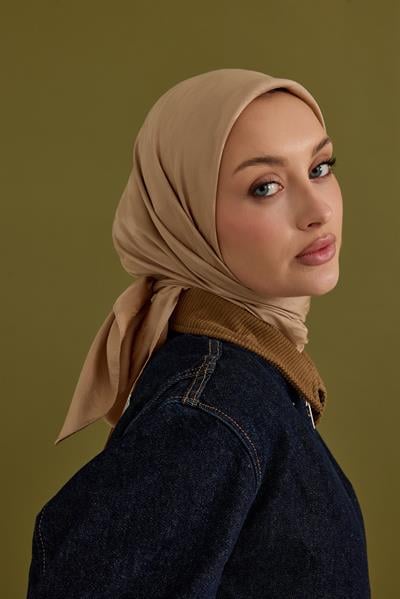 Eskiz Kazayağı Eşarp Vizon