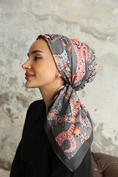 Etro Desen Bambu Kraş Eşarp Antrasit