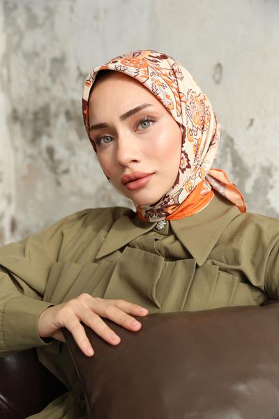 Etro Desen Bambu Kraş Eşarp Bakır