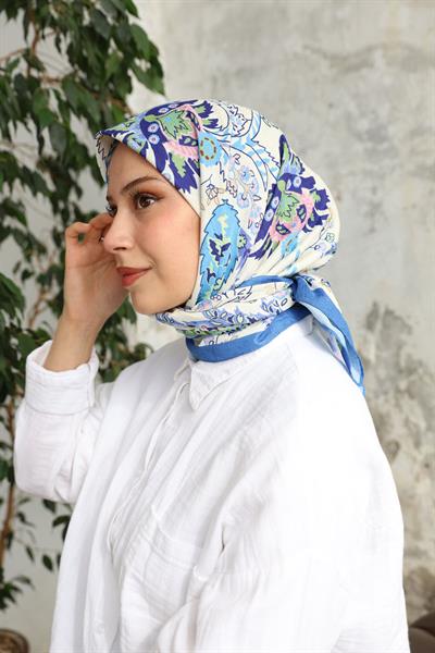 Etro Desen Bambu Kraş Eşarp Bebe Mavisi