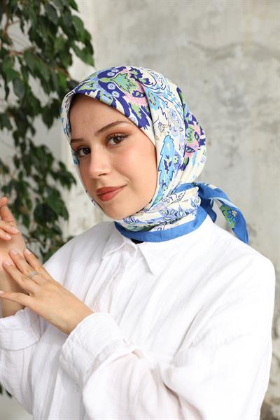 Etro Desen Bambu Kraş Eşarp Bebe Mavisi