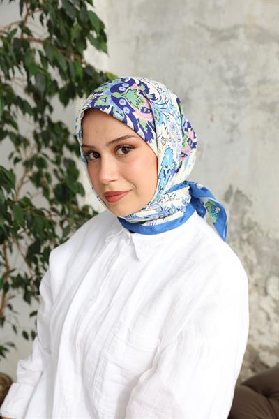 Etro Desen Bambu Kraş Eşarp Bebe Mavisi