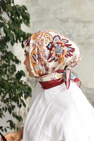 Etro Desen Bambu Kraş Eşarp Bordo