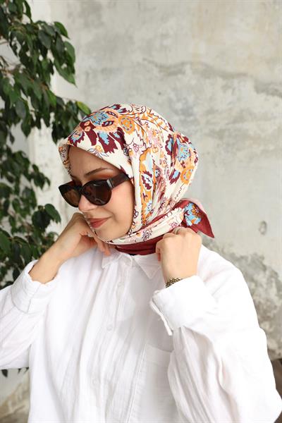 Etro Desen Bambu Kraş Eşarp Bordo