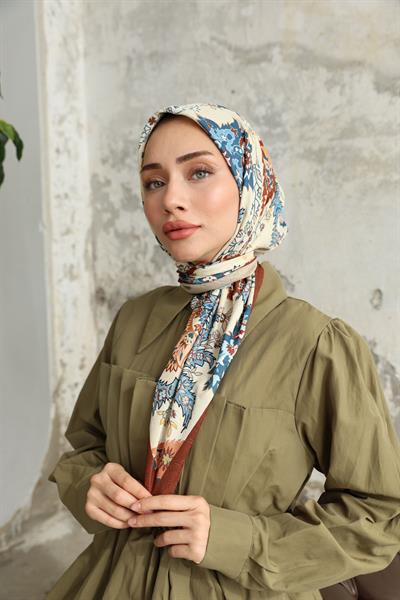 Etro Desen Bambu Kraş Eşarp Çikolata