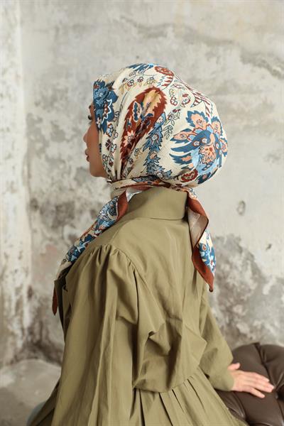 Etro Desen Bambu Kraş Eşarp Çikolata