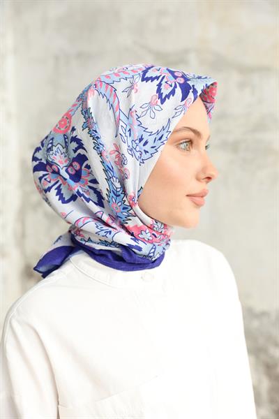 Etro Desen Bambu Kraş Eşarp Eflatun