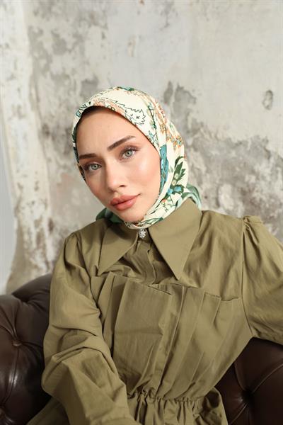 Etro Desen Bambu Kraş Eşarp Fıstık Yeşili