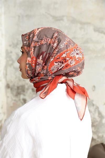 Etro Desen Bambu Kraş Eşarp Kiremit