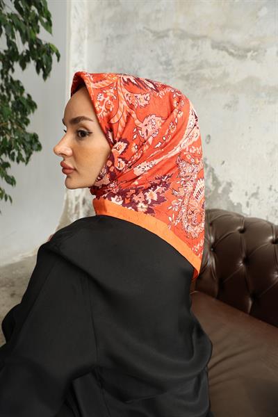 Etro Desen Bambu Kraş Eşarp Portakal