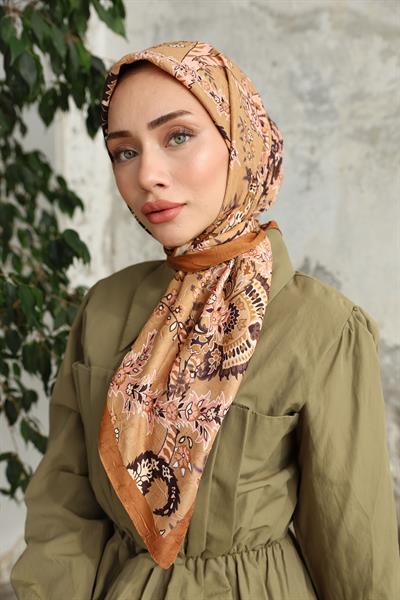 Etro Desen Bambu Kraş Eşarp Sütlü Kahve