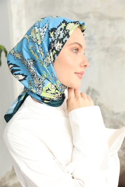 Etro Desen Bambu Kraş Eşarp Turkuaz