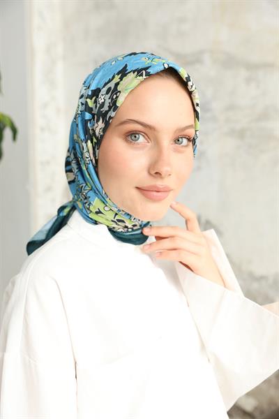 Etro Desen Bambu Kraş Eşarp Turkuaz