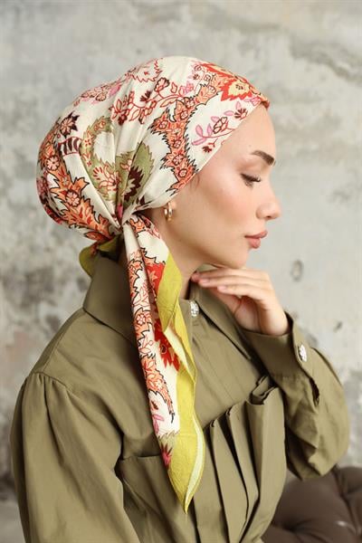 Etro Desen Bambu Kraş Eşarp Yağ Yeşili