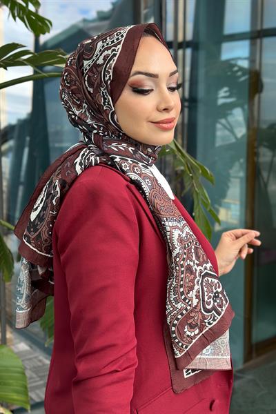 Etro Desen Kraş Şal Taba