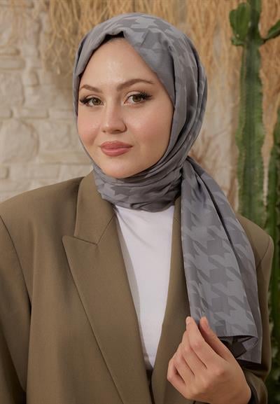 Fashion Desen Şal Antrasit