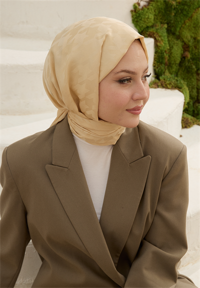 Fashion Desen Şal Cappucino