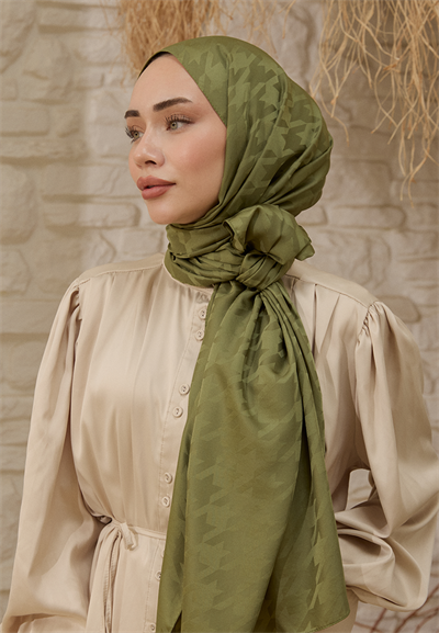 Fashion Desen Şal Çimen