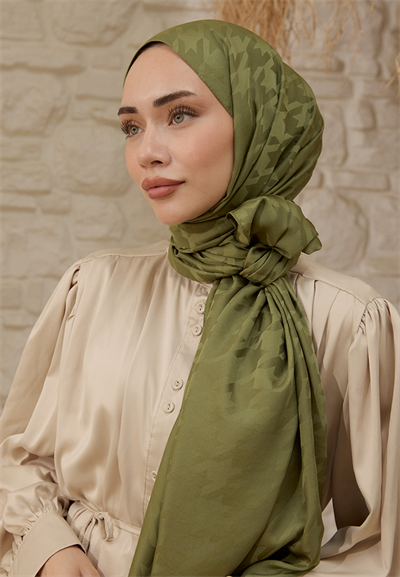 Fashion Desen Şal Çimen