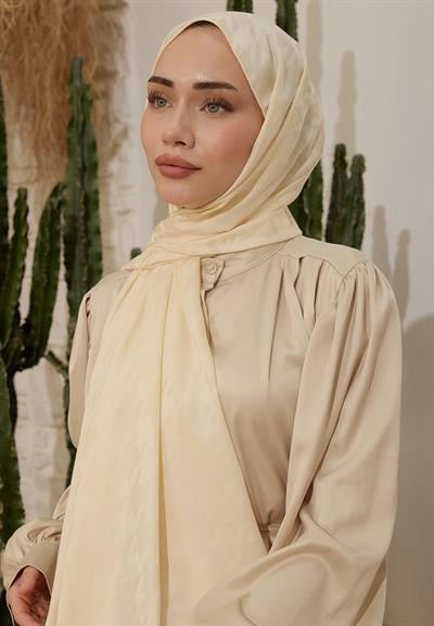 Fashion Desen Şal Ekru
