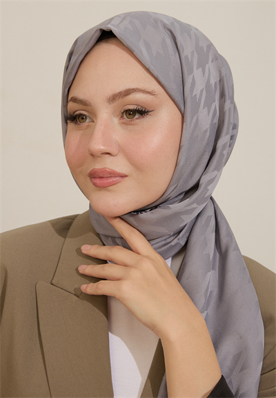Fashion Desen Şal Füme