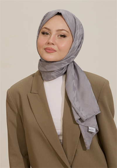 Fashion Desen Şal Füme