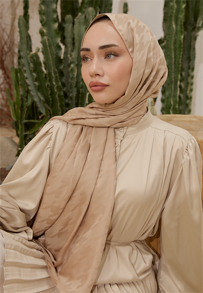 Fashion Desen Şal Latte