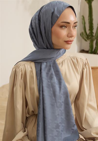 Fashion Desen Şal Mavi