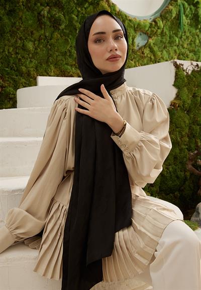 Fashion Desen Şal Siyah