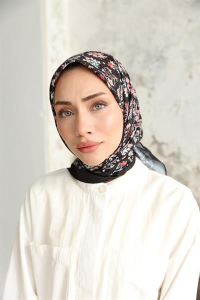 Fiore Desen Bambu Kraş Eşarp Kırmızı