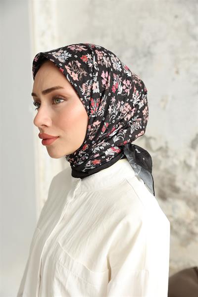 Fiore Desen Bambu Kraş Eşarp Kırmızı