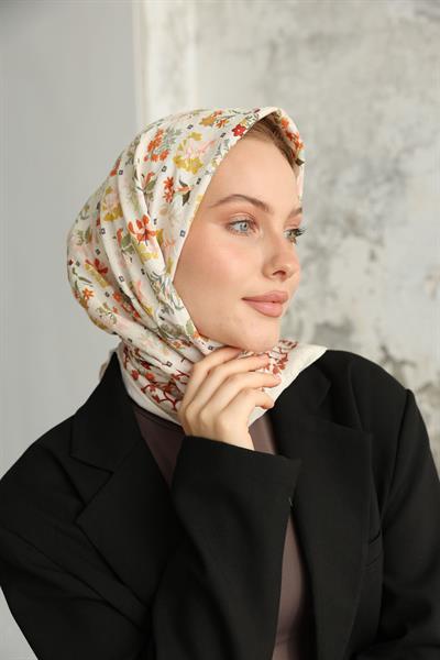 Fiore Desen Bambu Kraş Eşarp Mint