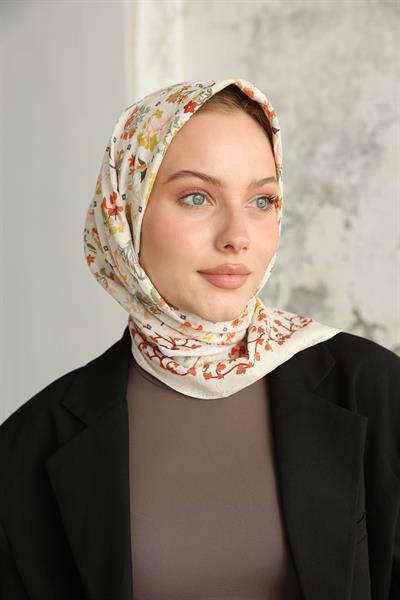 Fiore Desen Bambu Kraş Eşarp Mint