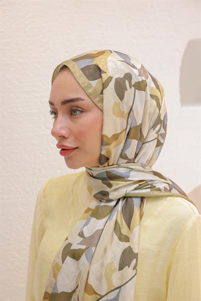 Fly Desen Pamuk İpek Şal Adaçayı