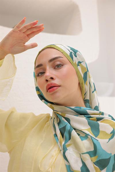 Fly Desen Pamuk İpek Şal Oil