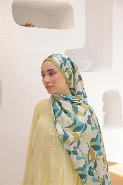 Fly Desen Pamuk İpek Şal Oil