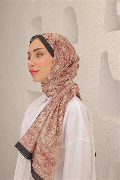 Forest Desenli Pamuk Şal Bakır