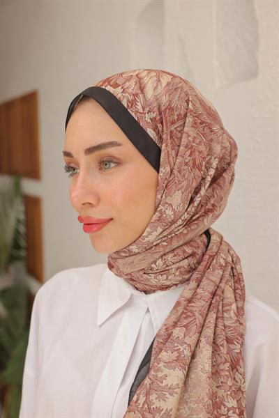 Forest Desenli Pamuk Şal Bakır