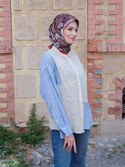 Freda Desen Eşarp Nar Çiçeği