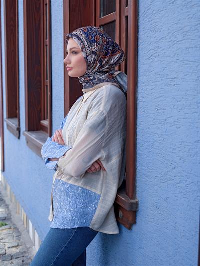 Freda Desen Eşarp Saks