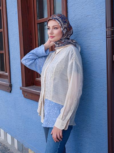 Freda Desen Eşarp Saks